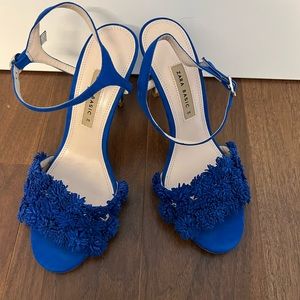 Zara cobalt high heel sandals 39/8